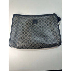 Women's Celine Black Gray Macadam Triomphe Clutch One Size